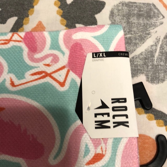 NWT - Rock Em Flamingo Graphic Socks L/XL - Picture 2 of 4